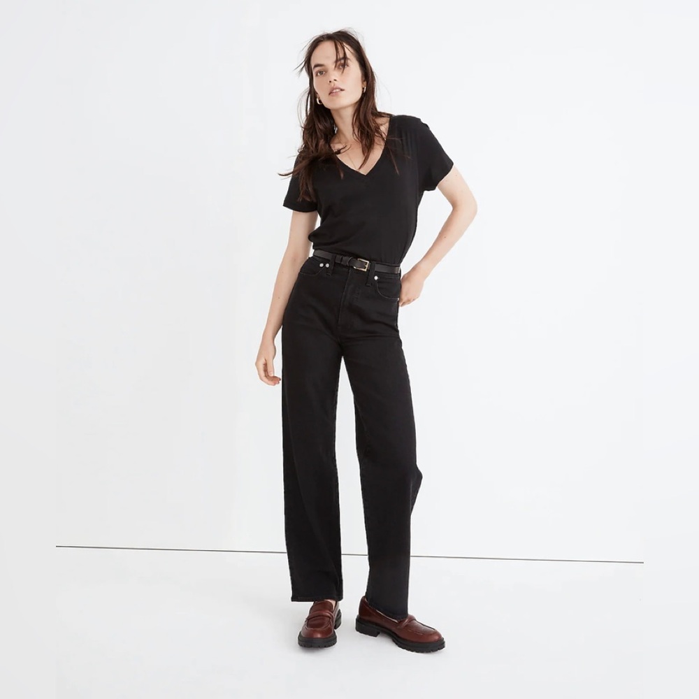 the perfect vintage wide leg jean in belmere wash brand new size 26